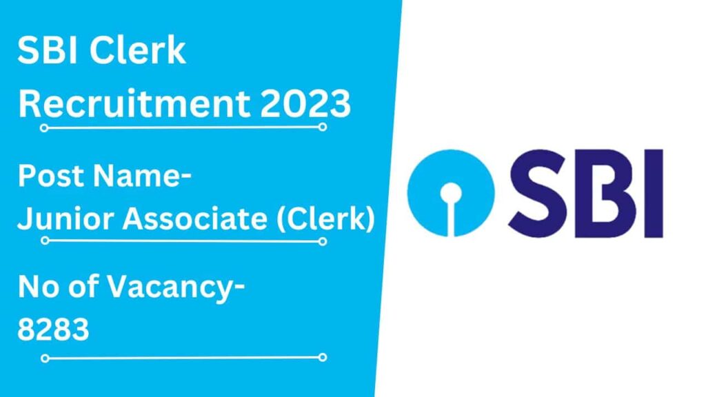 SBI Clerk Recruitment 2023 Apply Online For 8283 Junior Associate