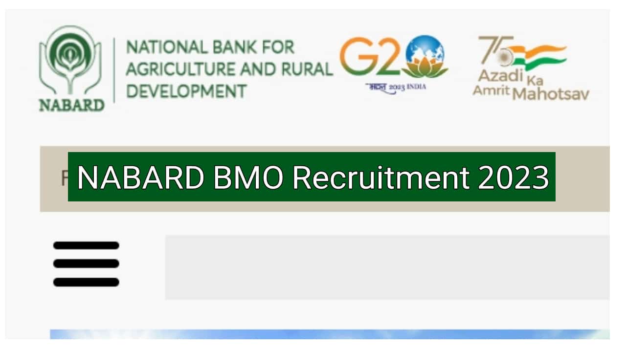 NABARD BMO Recruitment 2023