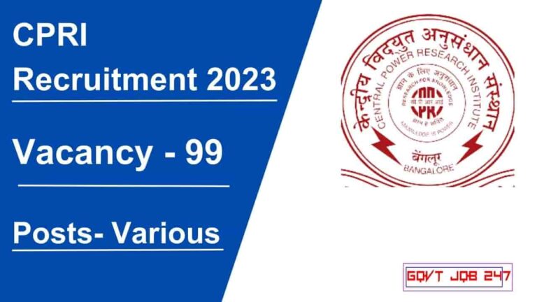 CPRI Recruitment 2023