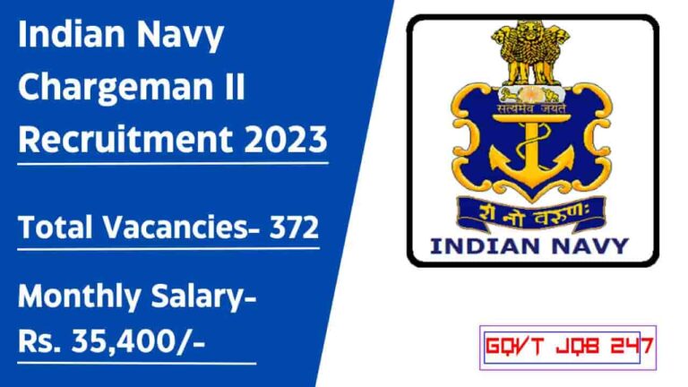 Indian Navy Chargeman II Recruitment 2023