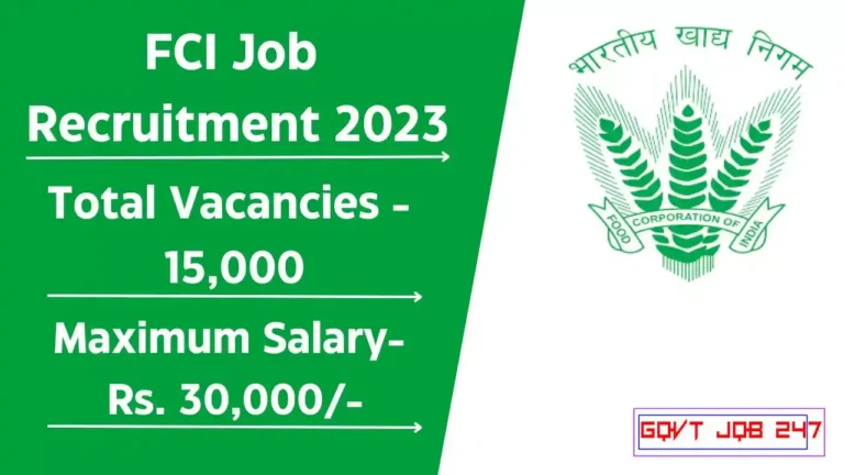 FCI Job Recruitment 2023
