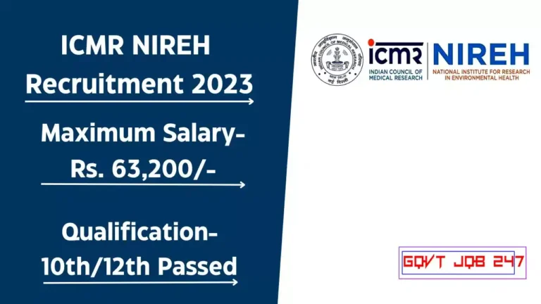 ICMR NIREH Recruitment 2023