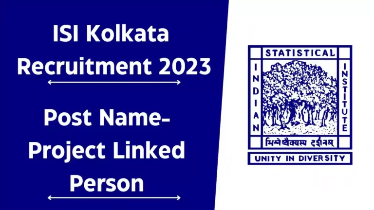 ISI Kolkata Recruitment 2023