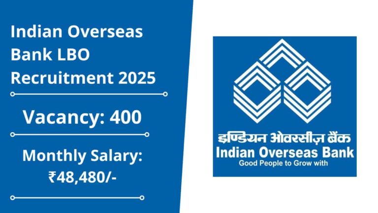 Indian Overseas Bank LBO Recruitment 2025