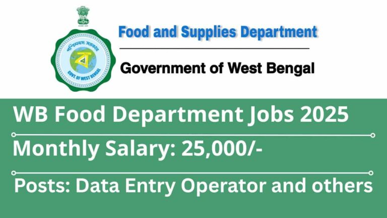 WB Food Department Jobs 2025